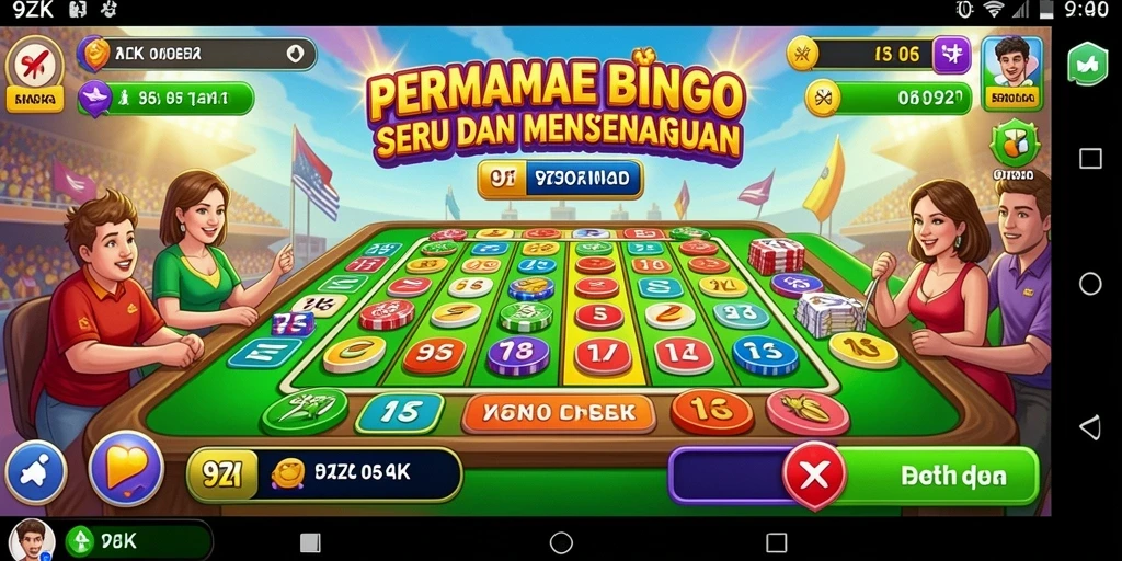 Screenshot utama 9ZK menunjukkan gameplay Bingo yang seru dan interaktif.