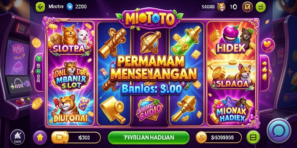 Gameplay Slot MIOTOTO yang menarik dan penuh warna.