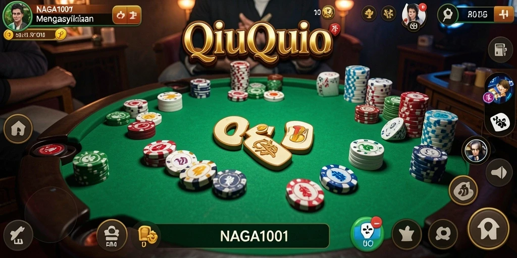 Tampilan gameplay QiuQiu yang mendebarkan di NAGA1001.