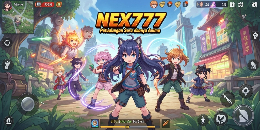 Gameplay NEX777 yang seru dalam dunia anime yang penuh warna.