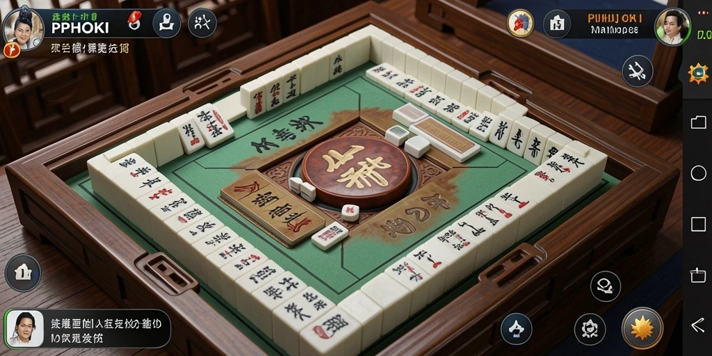 Tampilan gameplay menarik di PPHOKI dengan desain ubin Mahjong.