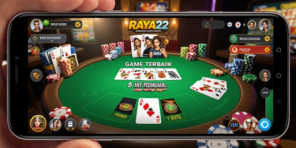 Tampilan screenshot RAYA22 menampilkan aksi seru permainan Poker.