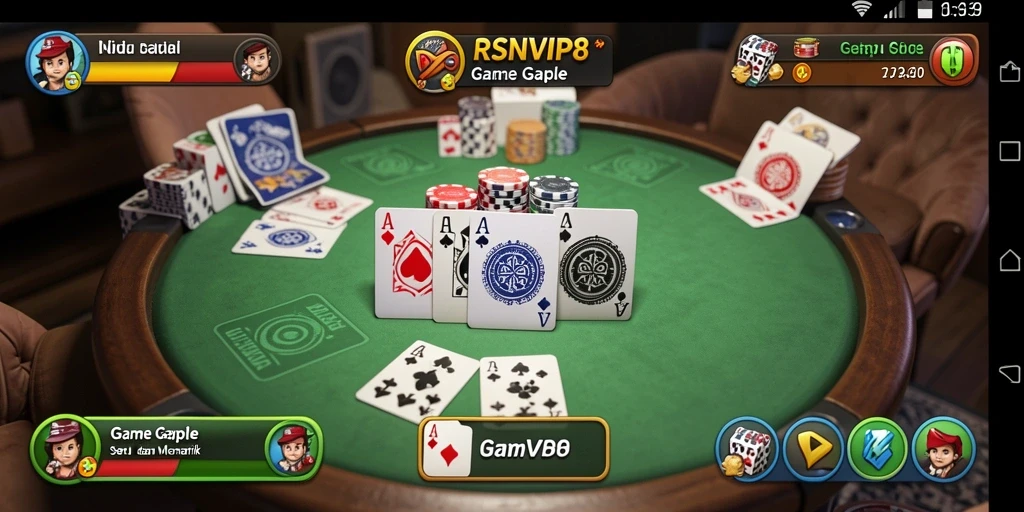 Tampilan gameplay Gaple yang seru dan interaktif.