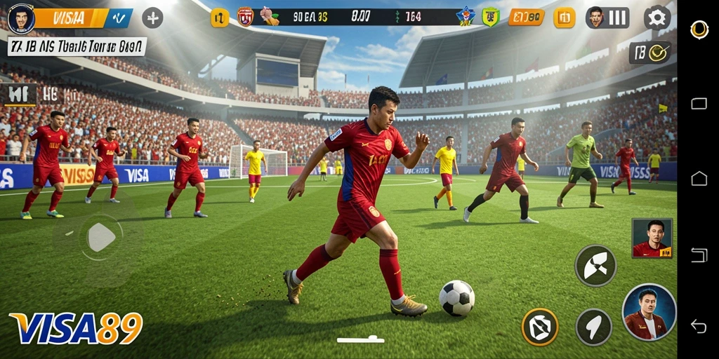 Tampilan gameplay seru di aplikasi VISA89 dengan grafis menawan.