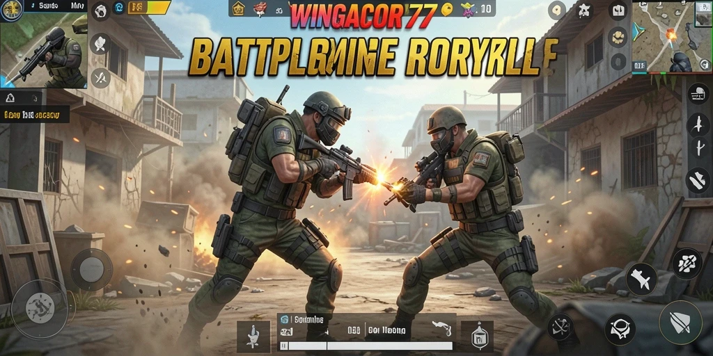 Screenshot gameplay WINGACOR77 yang menampilkan aksi seru dalam Battle Royale.